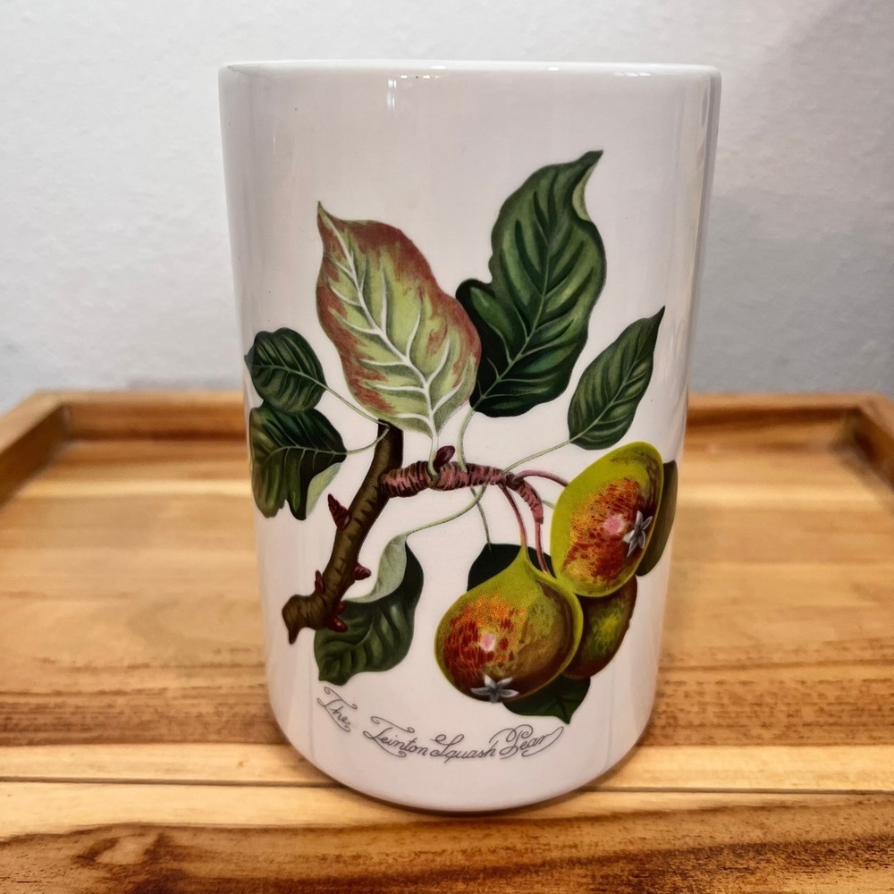 Pomona Portmeirion Utensil‎ Storage Jar Vase White Teinton Squash Pear 6.5in